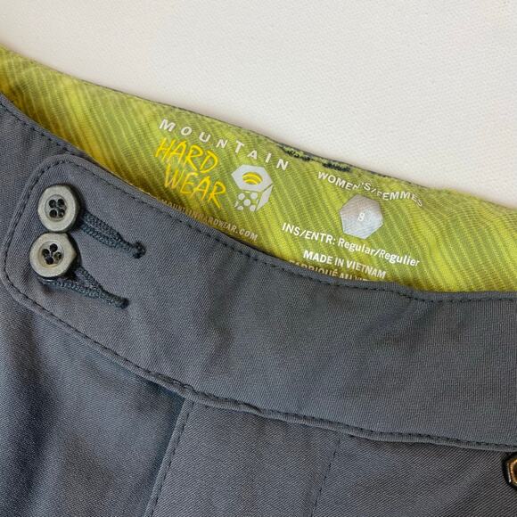 Mountain Hardware Womens 8 Regular Fit Lightweight Multi-Pocket Grey Tech Pants - Picture 3 of 9